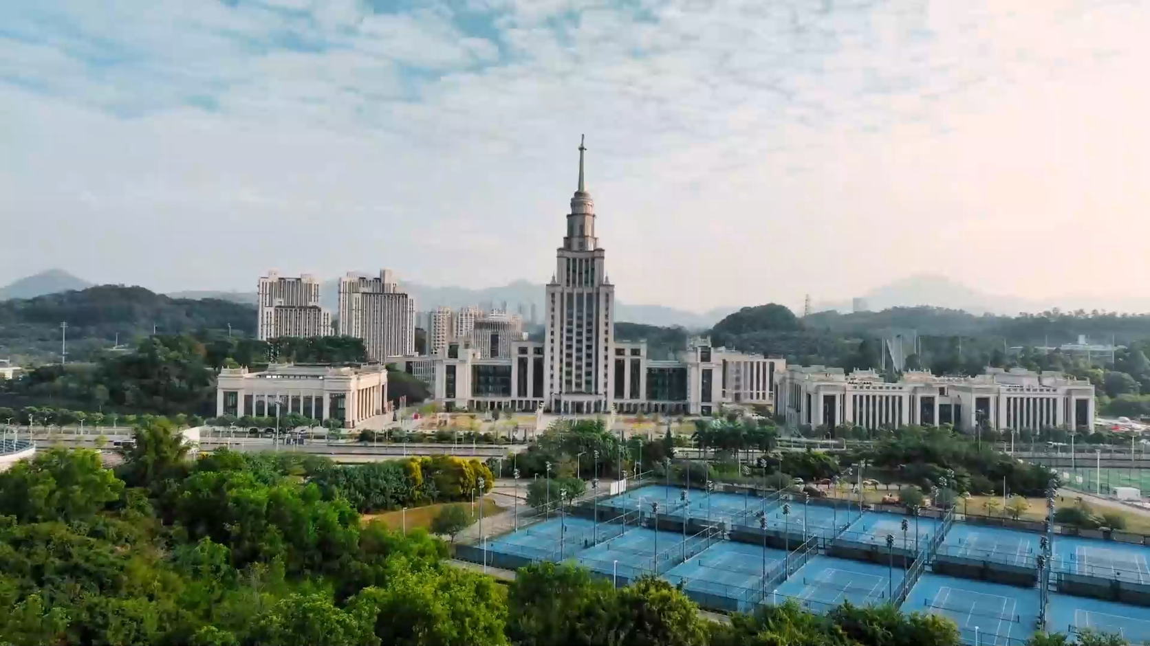 实景合成建筑生长动画
